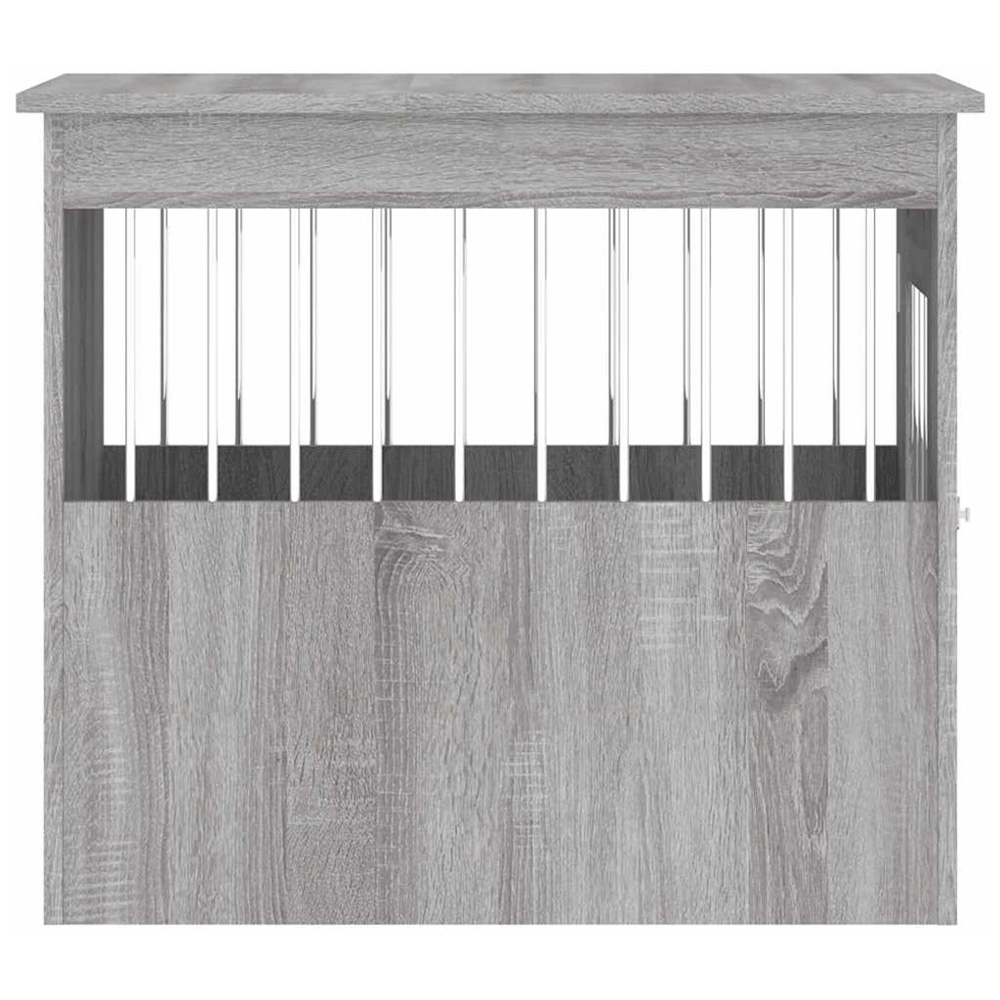 vidaXL Grey Sonoma Engineered Wood Dog Crate Furniture 65 x 55 x 75cm Image 8
