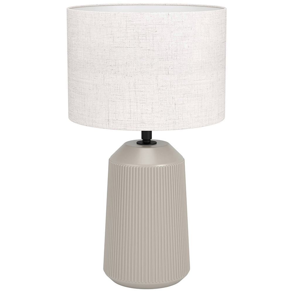 EGLO Capalbio Sand and White Table Lamp Image 1