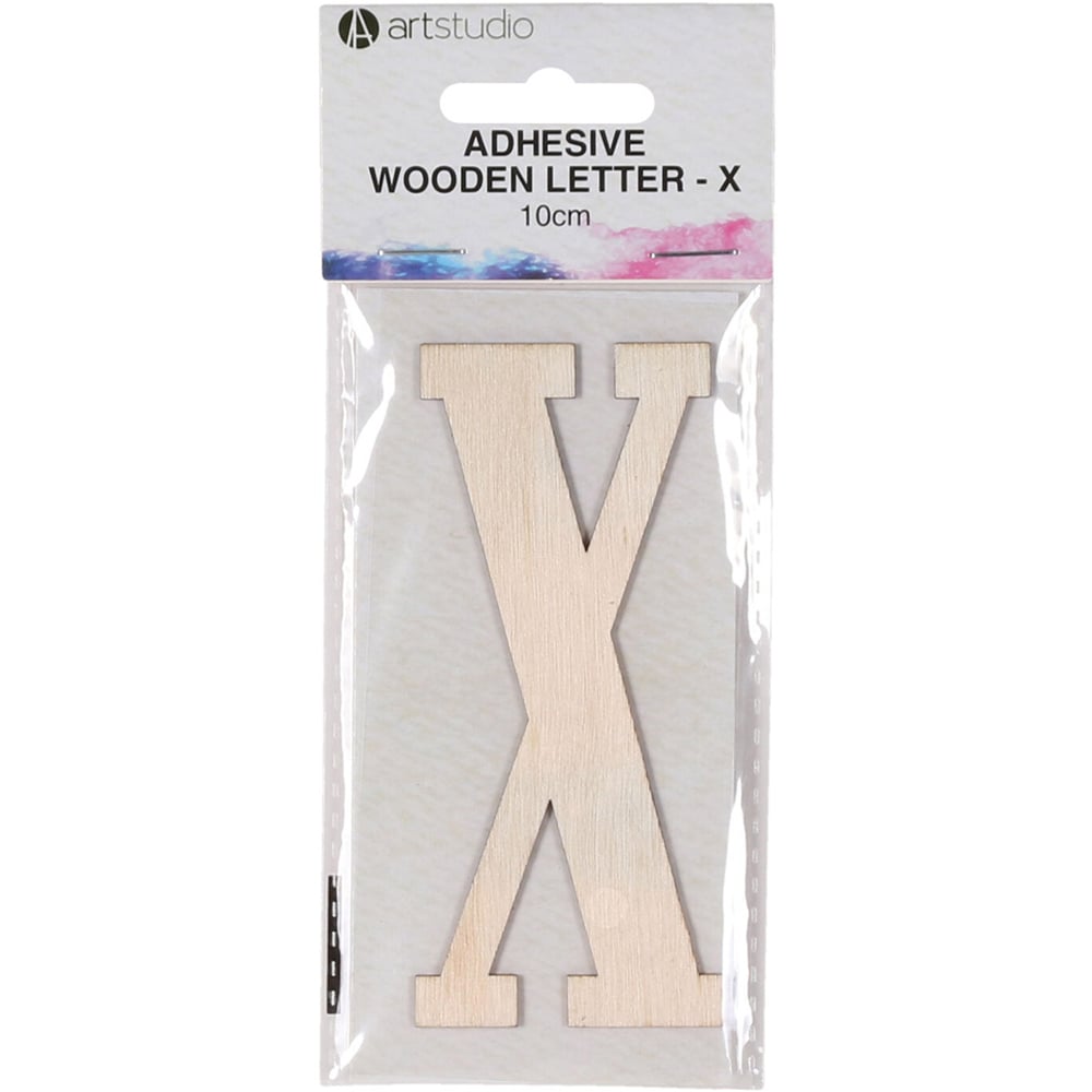 Art Studio Adhesive Wooden Letter - X Image