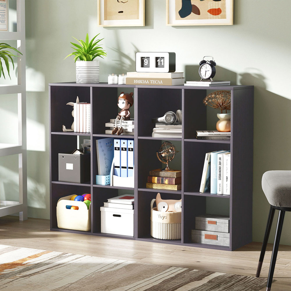 HOMCOM 6 Cube Grey Bookshelf Image 3