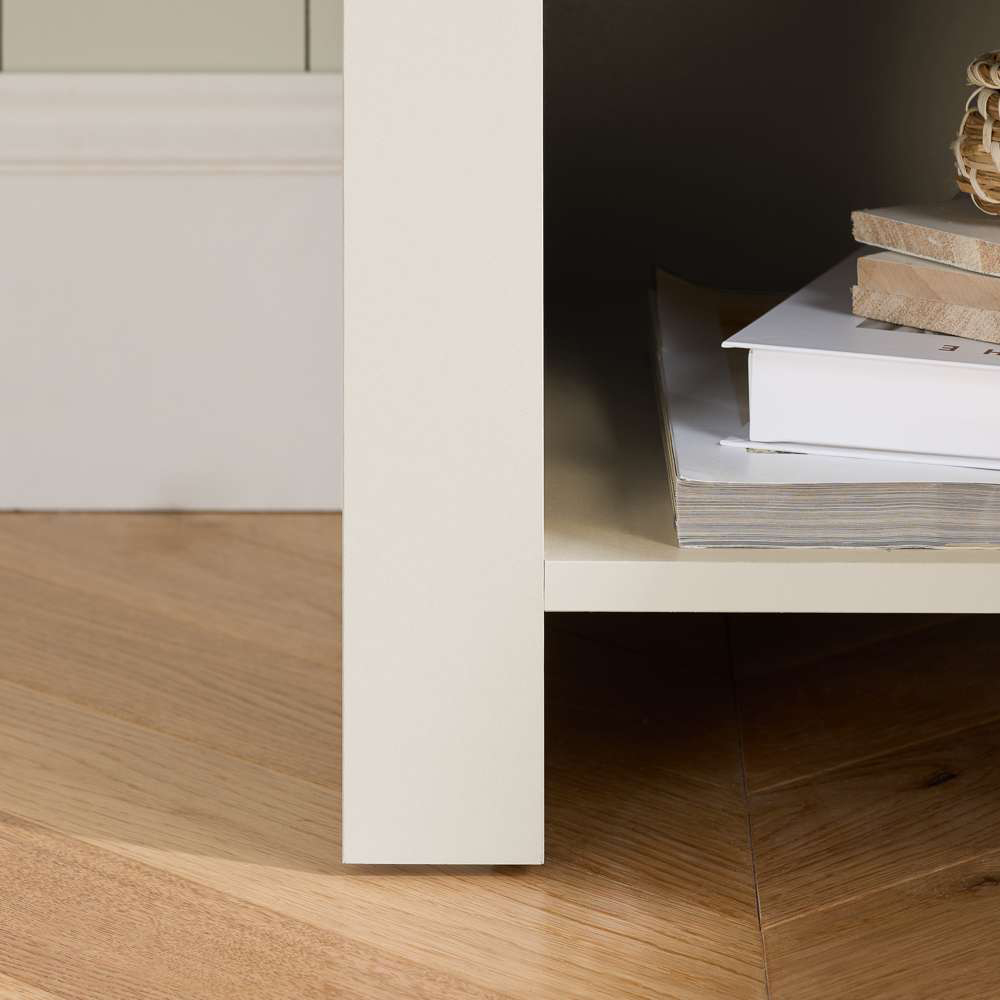 Highgate Single Drawer Cream and Oak Lamp Table Image 5