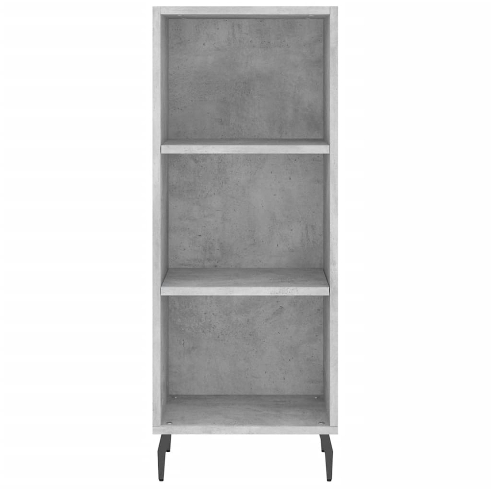 vidaXL Single Glass Door 3 Shelf Concrete Grey Highboard Image 8