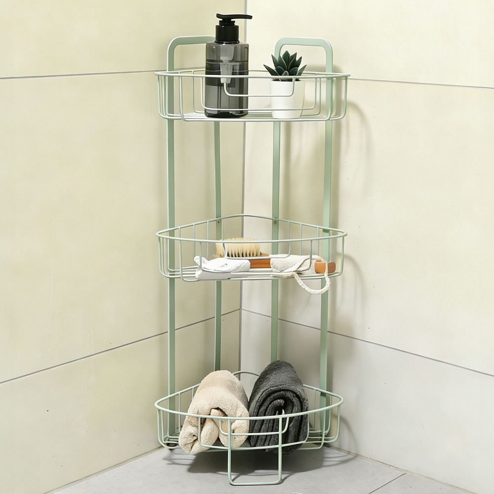 3 Tier Corner Caddy Sage Green Image 2