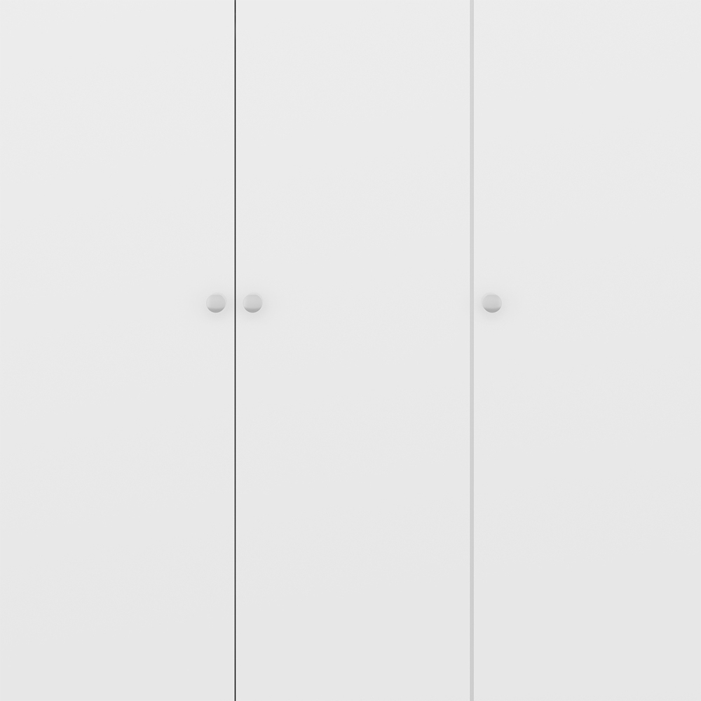Seconique Denver 3 Door White Gloss Wardrobe Image 7