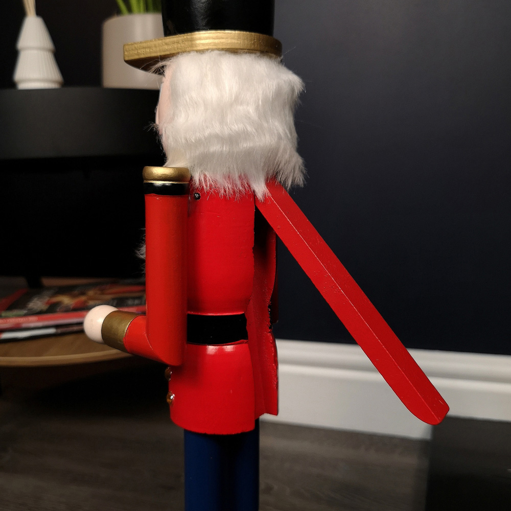 Premier Red Countdown Wooden Christmas Nutcracker Christmas Decoration 50cm Image 8