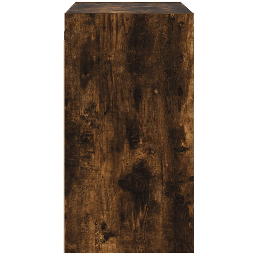 vidaXL 2 Door Smoked Oak Glass Wall Cabinet Image 7