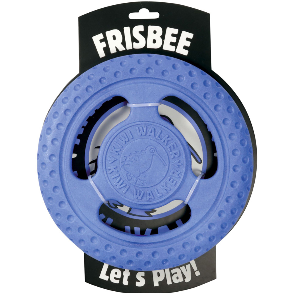 Kiwi Walker Lets Play Blue Frisbee Dog Toy Image 1