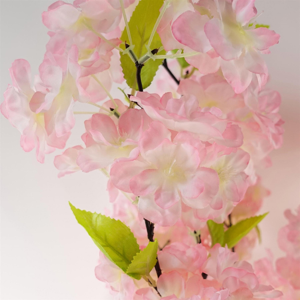 Leaf Pink Blossom Artificial Tree in Pot 150cm Image 4