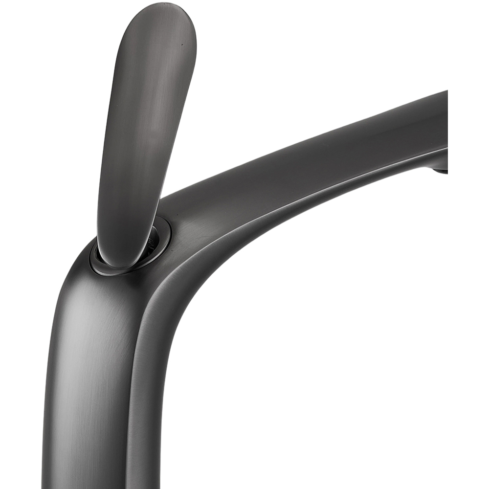 Living and Home Gunmetal Grey Metal Basin Mixer Tap Image 6
