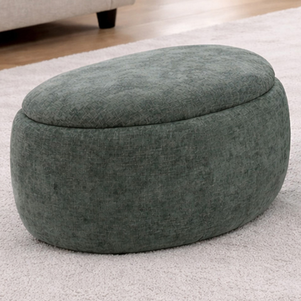 Fort Greene Moss Storage Ottoman 65cm Image 1