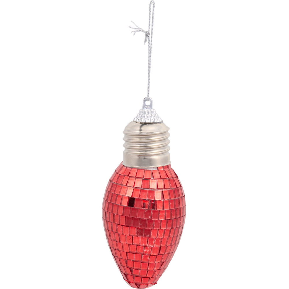 Set of 3 Disco Bulbs Decoration Red Image 3