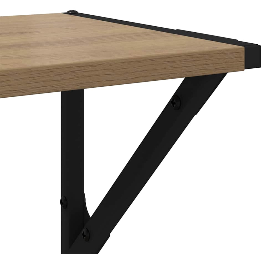 vidaXL 60 x 25cm Artisan Oak Wall Shelf Set of 2 Image 8