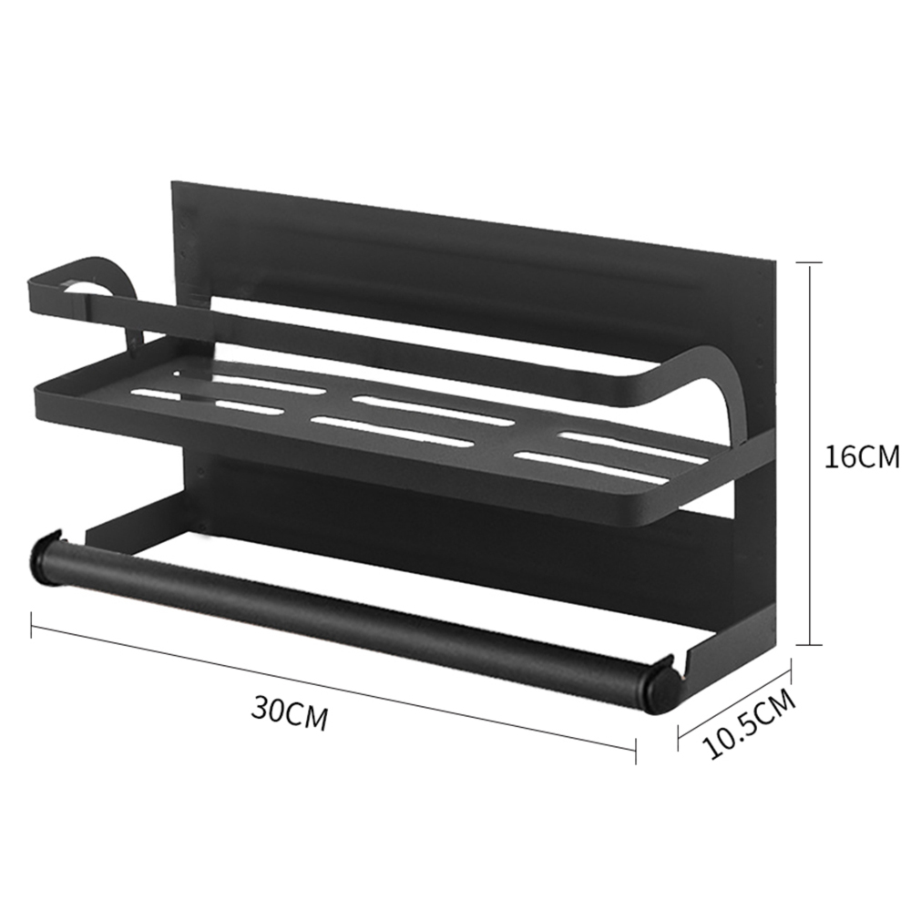 Living And Home WH0974 Black Metal Floating Shelf Storage Rack