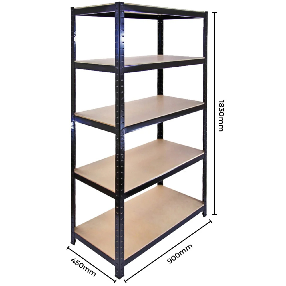 Monster Shop T-Rax Black Metal Racking Units and Workbench 90cm 3 Pack Image 7