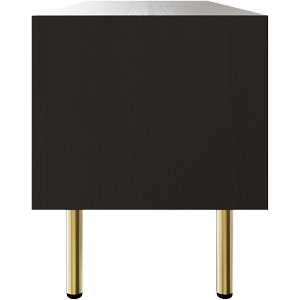 GFW Nervata 2 Door Single Drawer Black TV Unit Image 5