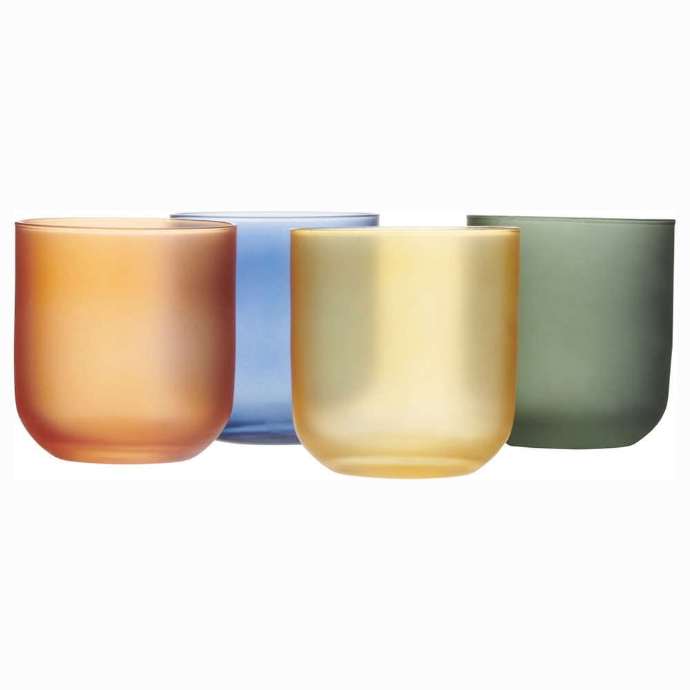 Wilko Frosted Matt Glass Tumblers 4 Pack Image 3