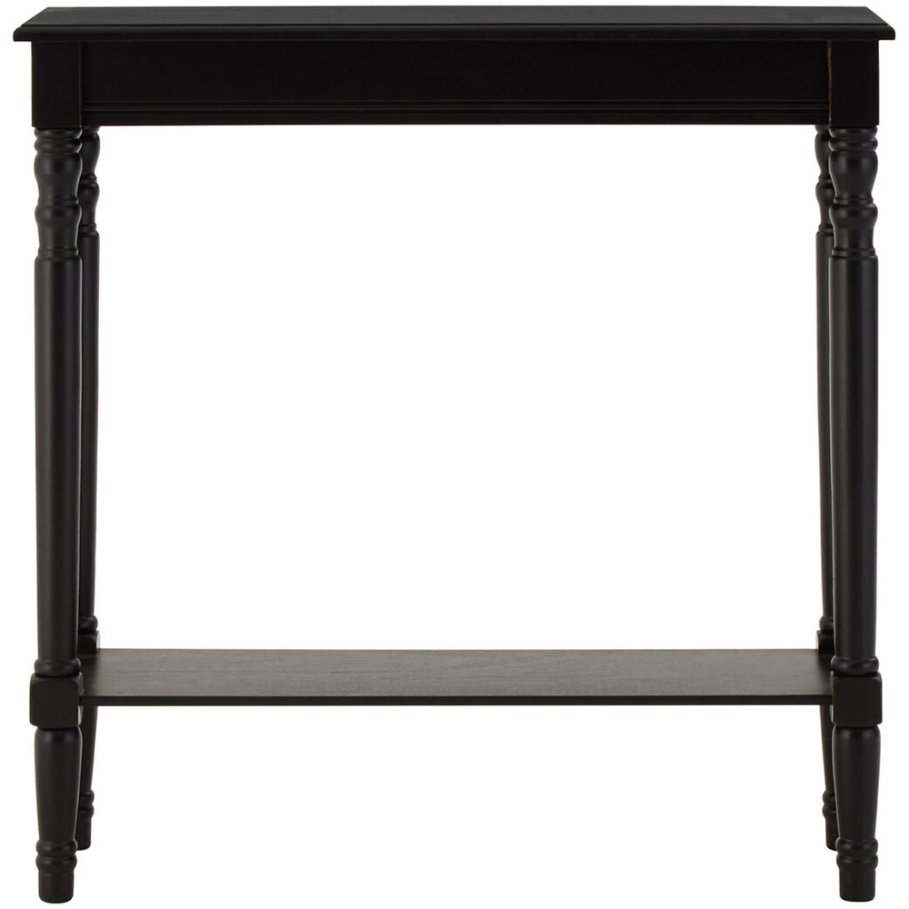 Premier Housewares Single Shelf Black Pine Wood Console Table Image 2