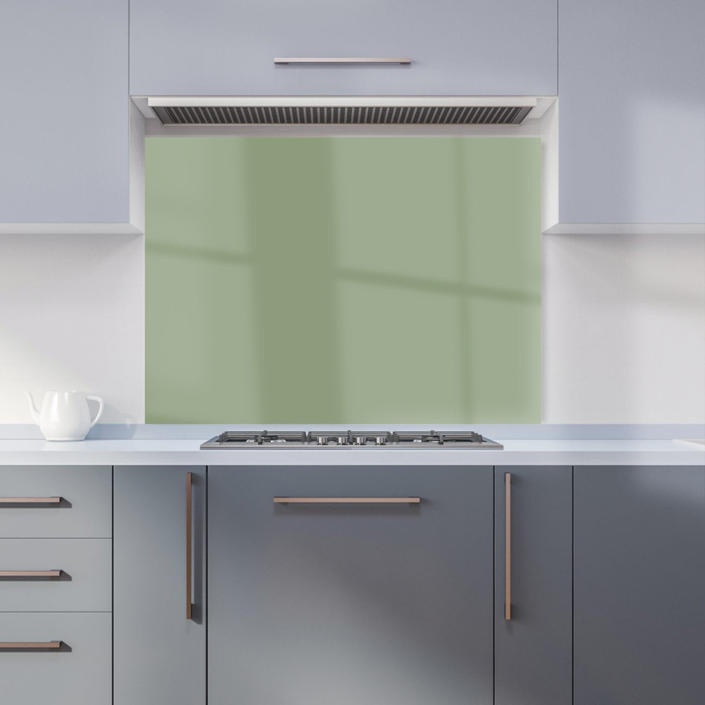 Warren Reed Designer Sage Green Glass Kitchen Splashback 65 x 90cm Image 1
