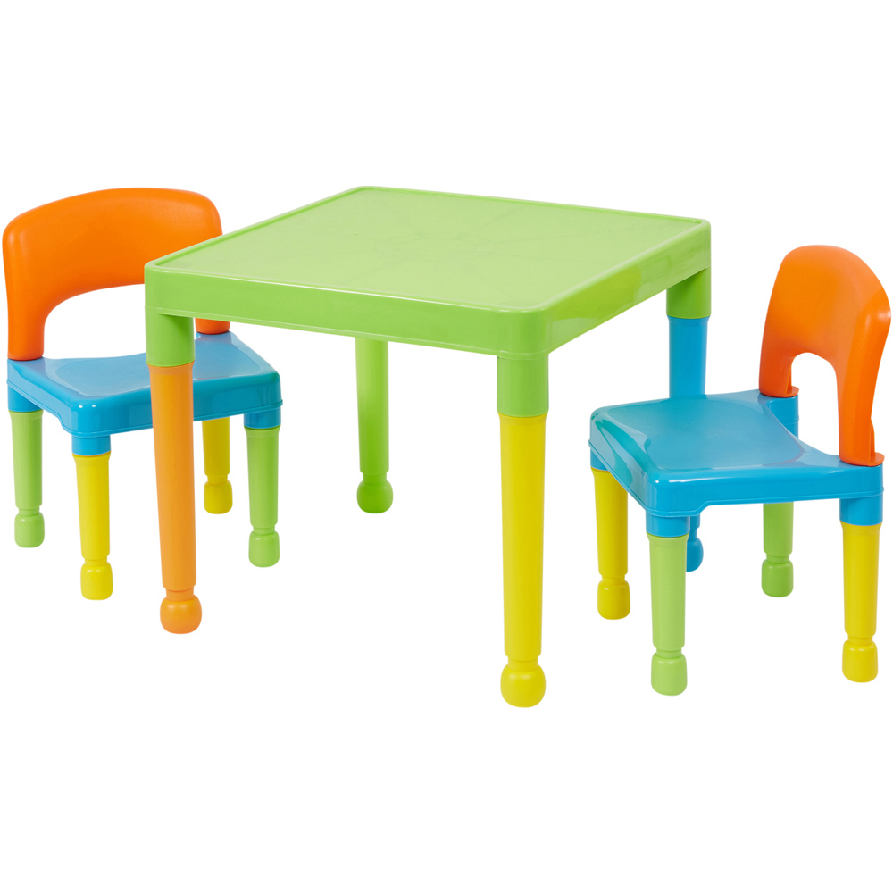 Liberty House Toys Kids Multicoloured Plastic Table and 2 Chairs Set Image 2