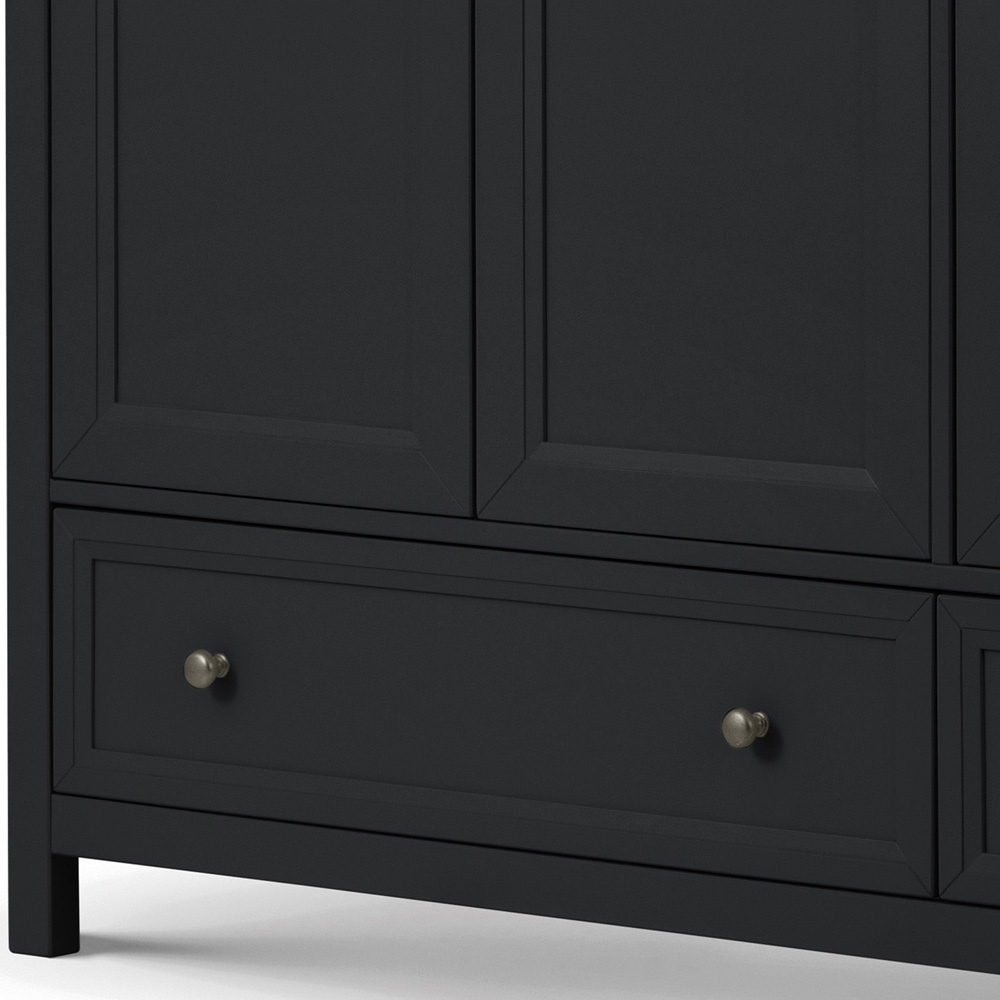 Julian Bowen Maine 3 Door Anthracite Combination Wardrobe Image 5