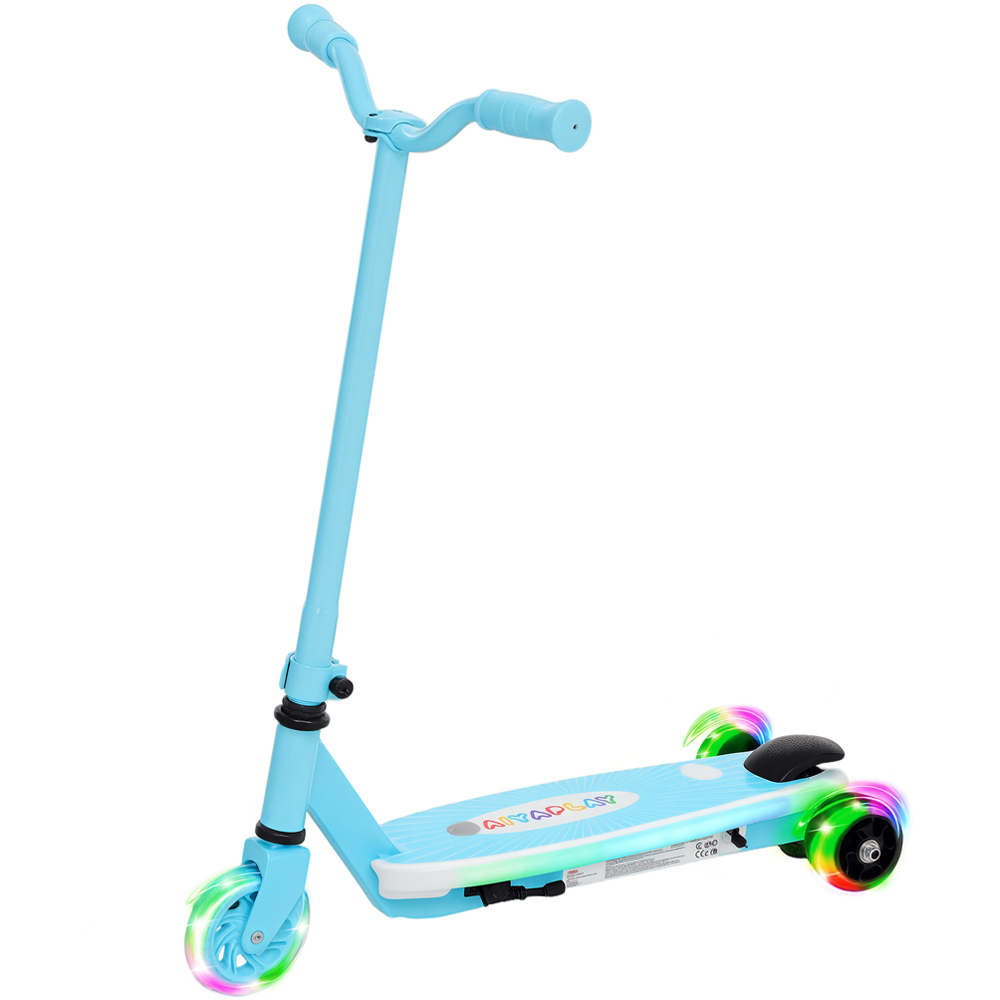 Tommy Toys AIYAPLAY Blue Electronic Ride-On Scooter with Auxiliary Rear Wheels Image 1