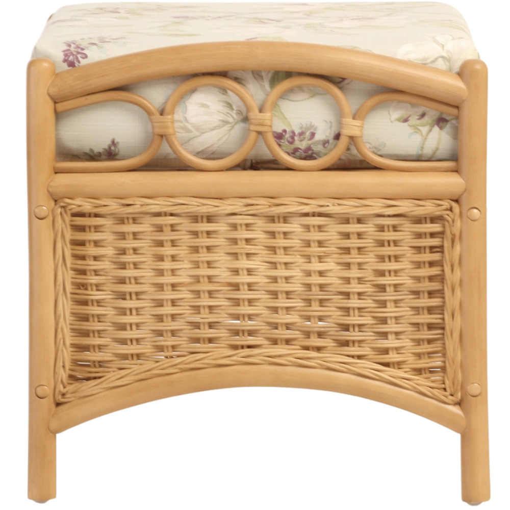 Desser Furniture Vale Wicker Lily Light Oak Footstool Image 4