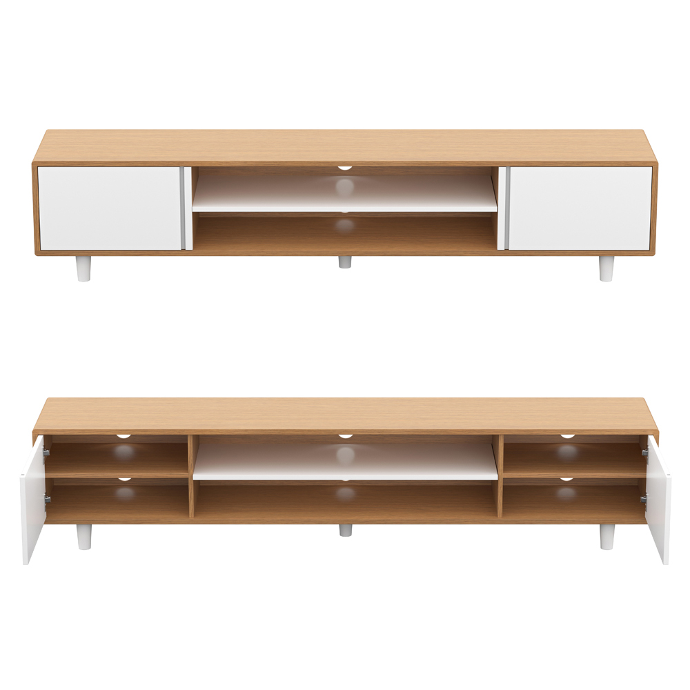 AVF Harbour Light Wood and White TV Unit Image 6