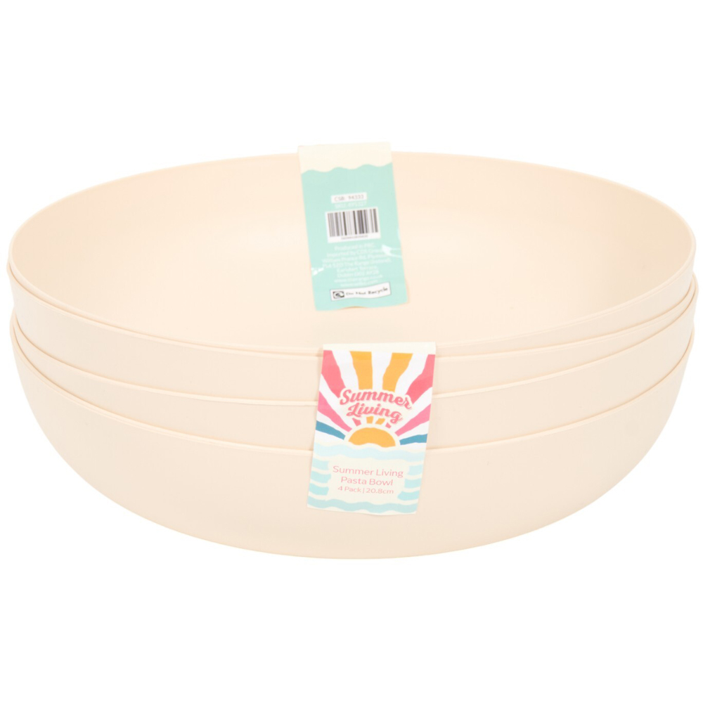 Pack of 4 Summer Pasta Bowls Image 3
