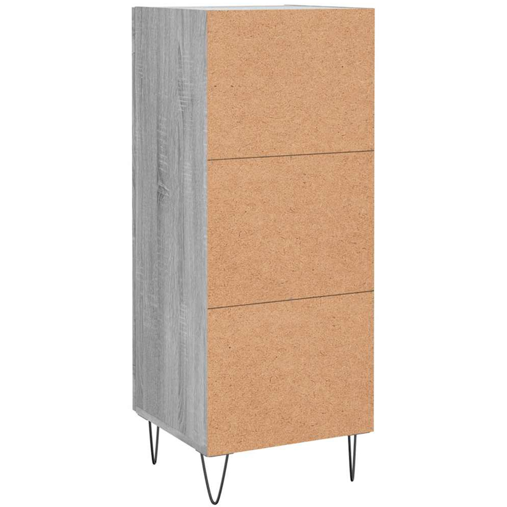 vidaXL Single Door Grey Sonoma Wooden Sideboard Image 8