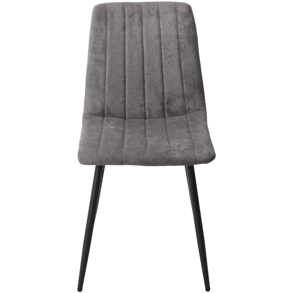 Core Products Aspen Set of 2 Grey and Black Straight Stitch Dining Chair Image 2