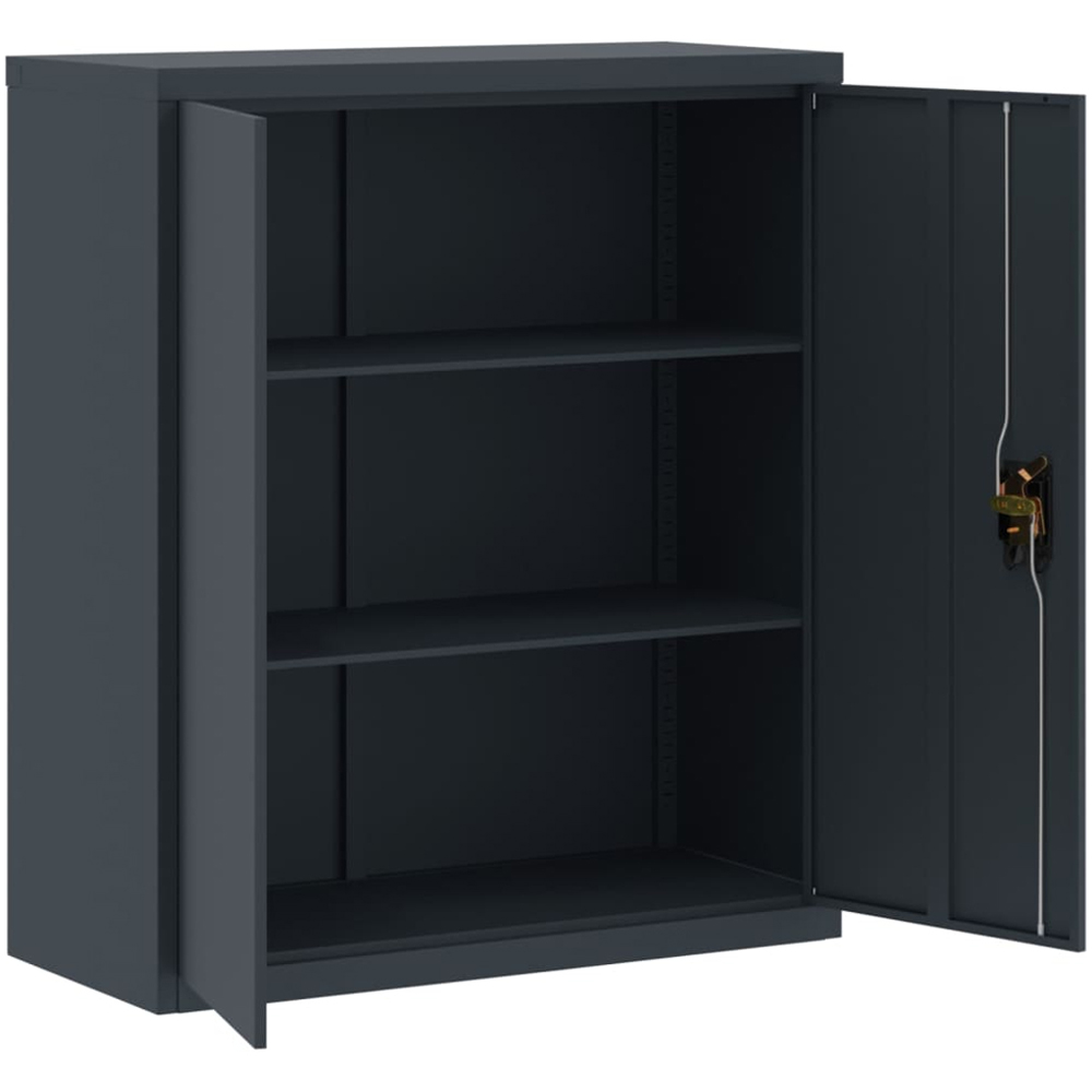 vidaXL 2 Door Anthracite Steel Archive Cabinet Set of 2 Image 7