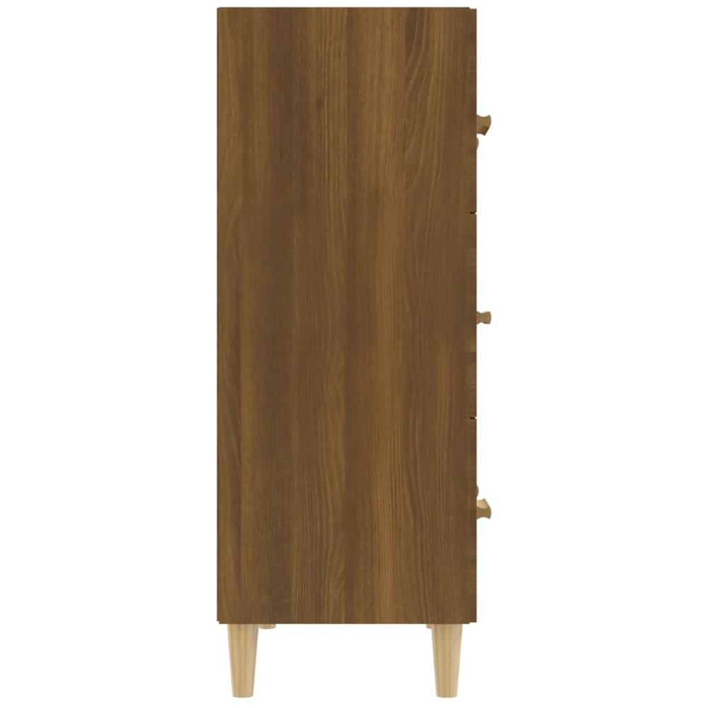 vidaXL 3 Drawer Brown Oak Sideboard Image 4