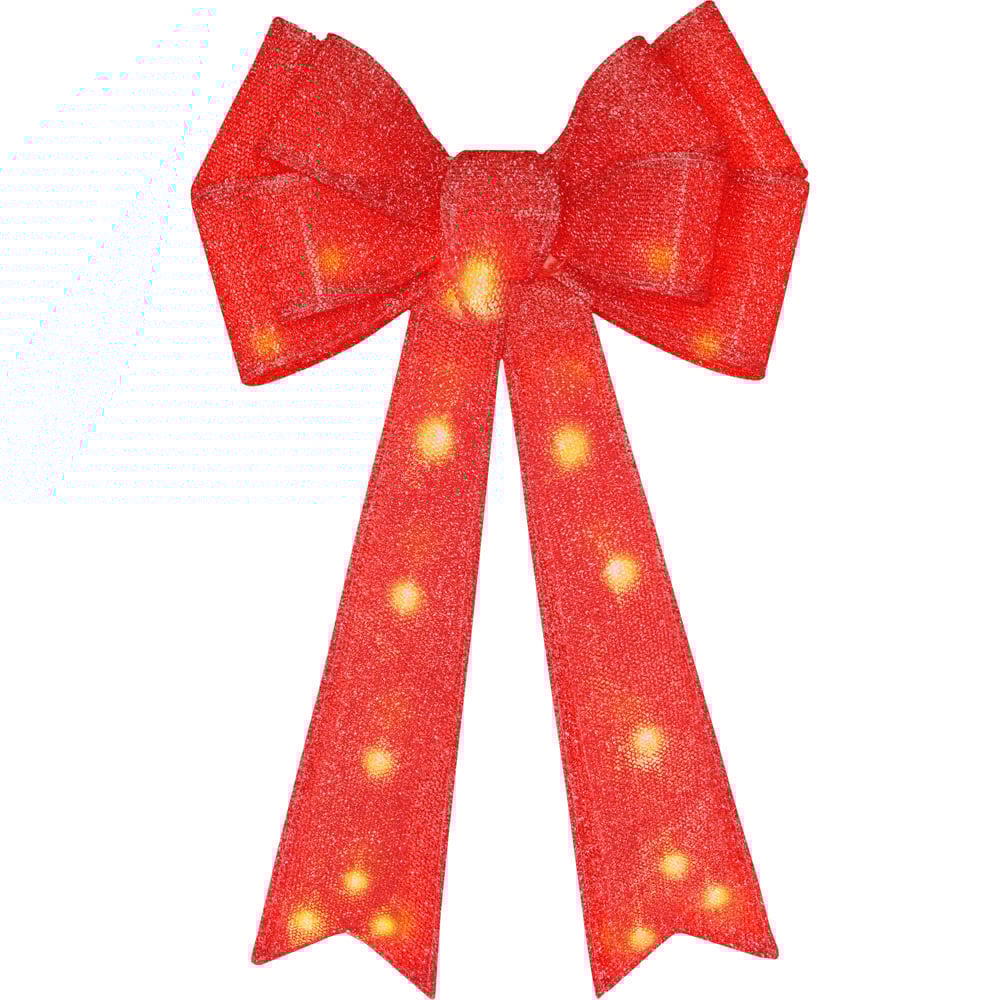 The Christmas Workshop 50cm LED Red Bow Decoration Image 2