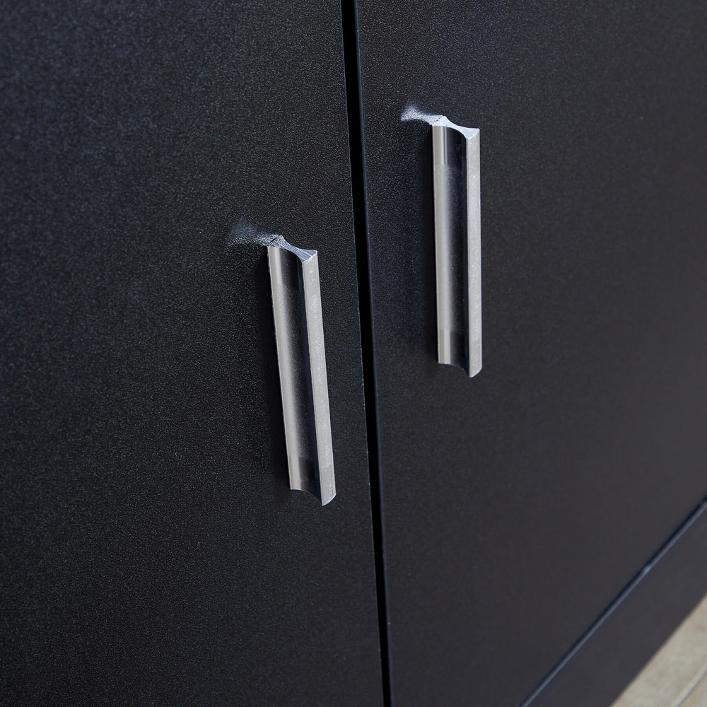 Home Source Novora 2 Door Black Shoe Cabinet Image 5