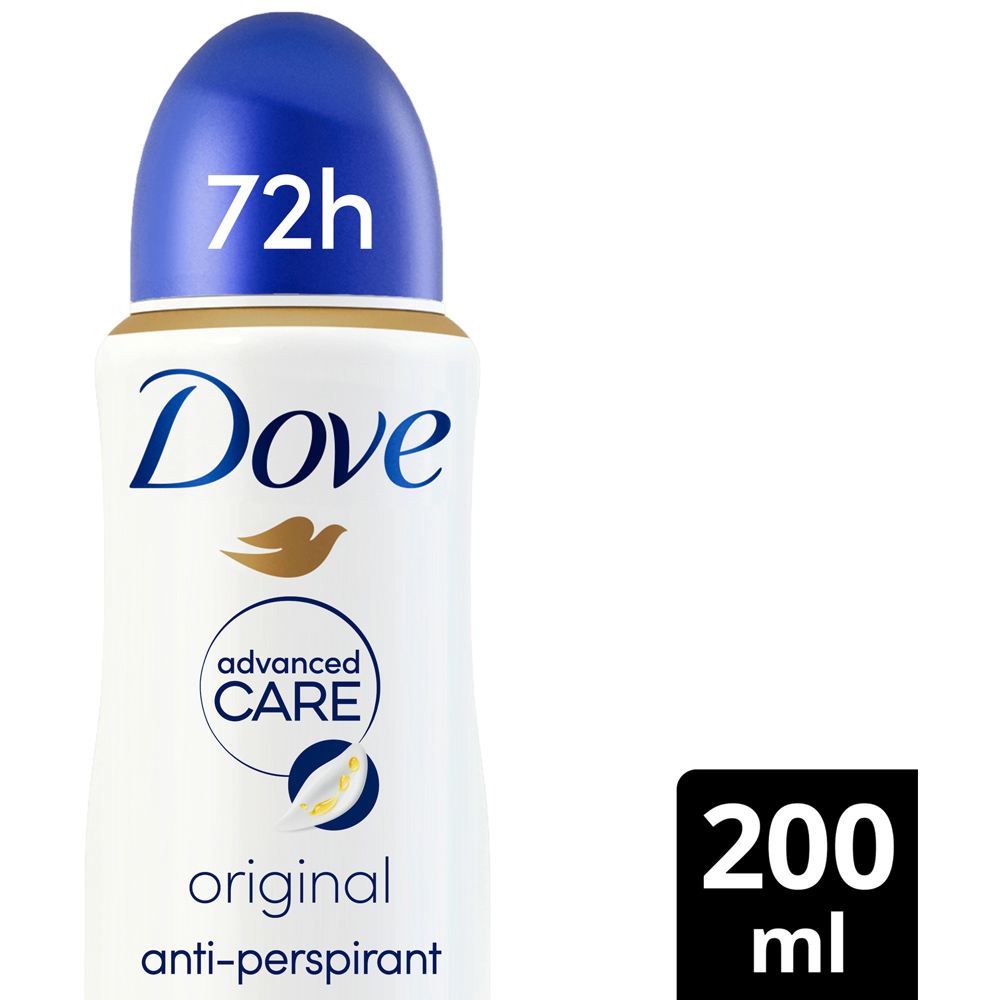 Dove Advanced Care Original Antiperspirant Deodorant Spray 200ml Image 3