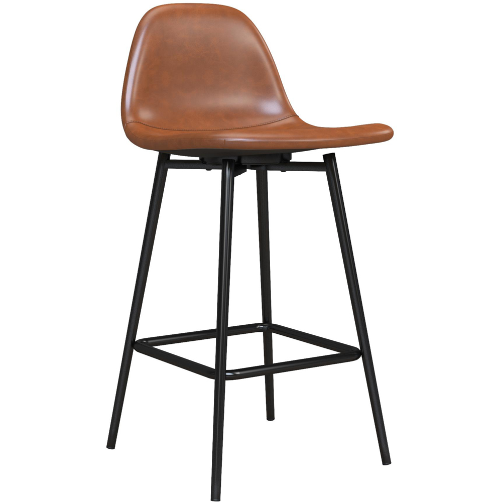 Dorel Calvin Camel Upholstered Counter Stool Image 2