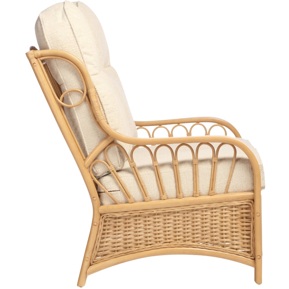 Desser Furniture Vale 2 Seater Light Oak Natural Rattan Cloud Sofa Image 5