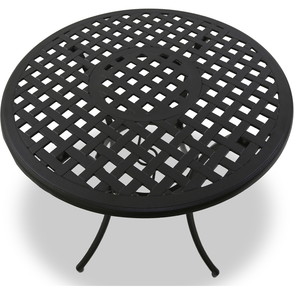 Centurion Prego 2 Seater Black Round Garden Bistro Table Image 4