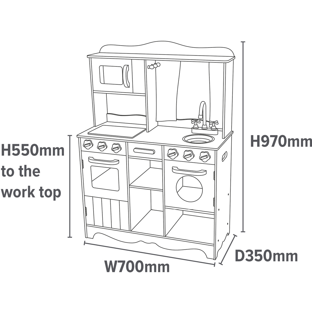 Liberty House Toys Country Play Kitchen with Accessories Image 8