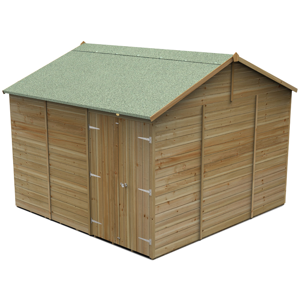 Forest Garden Timberdale 10 x 10ft Tongue and Groove Reverse Apex Garden Shed Image 1