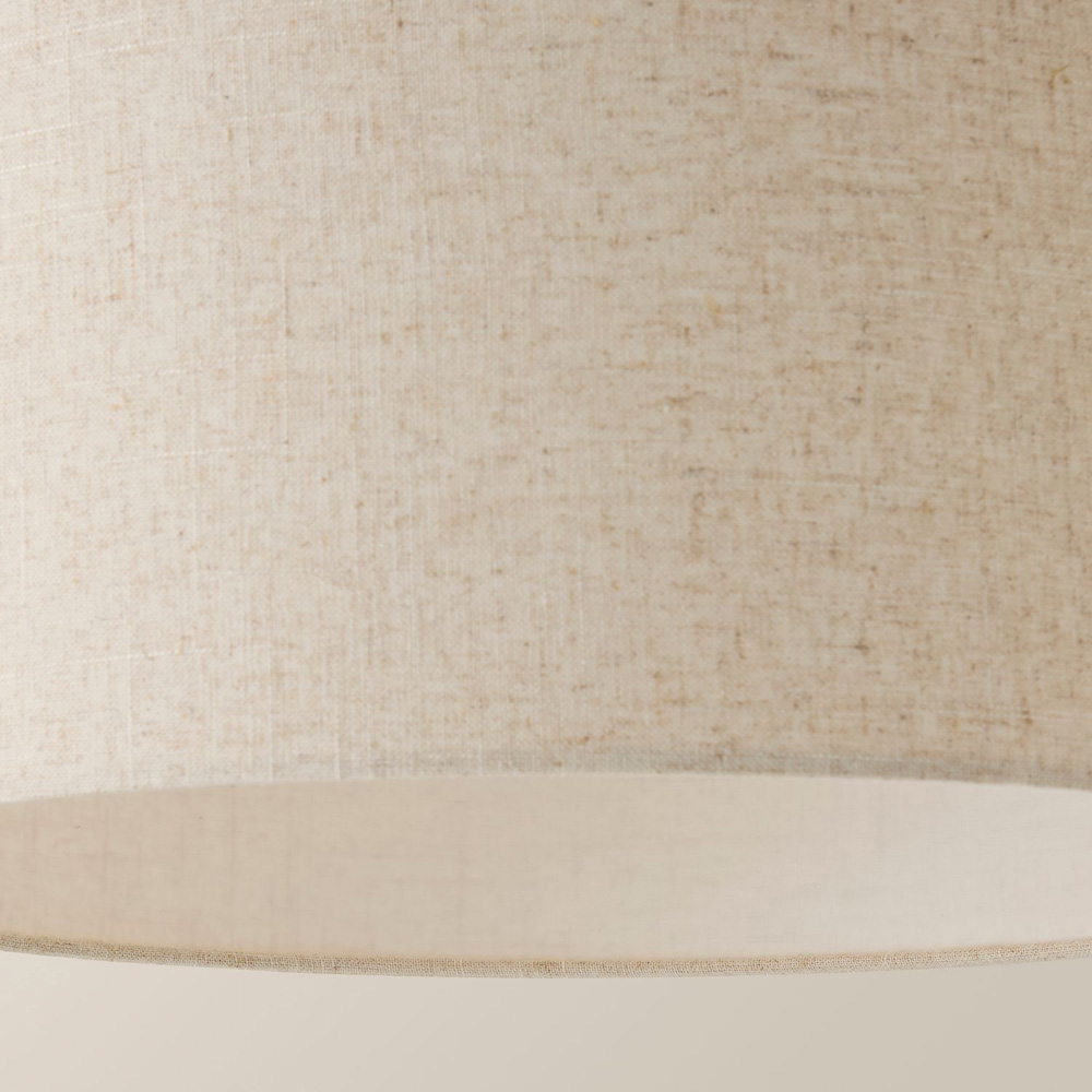 ValueLights Reni Large Cream Linen Drum Easy Fit Pendant Lamp Shade Image 3