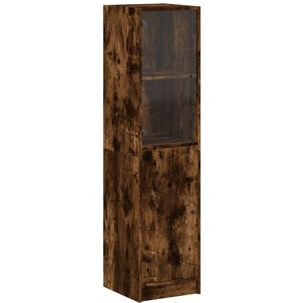 vidaXL 2 Door Smoked Oak Highboard Image 2