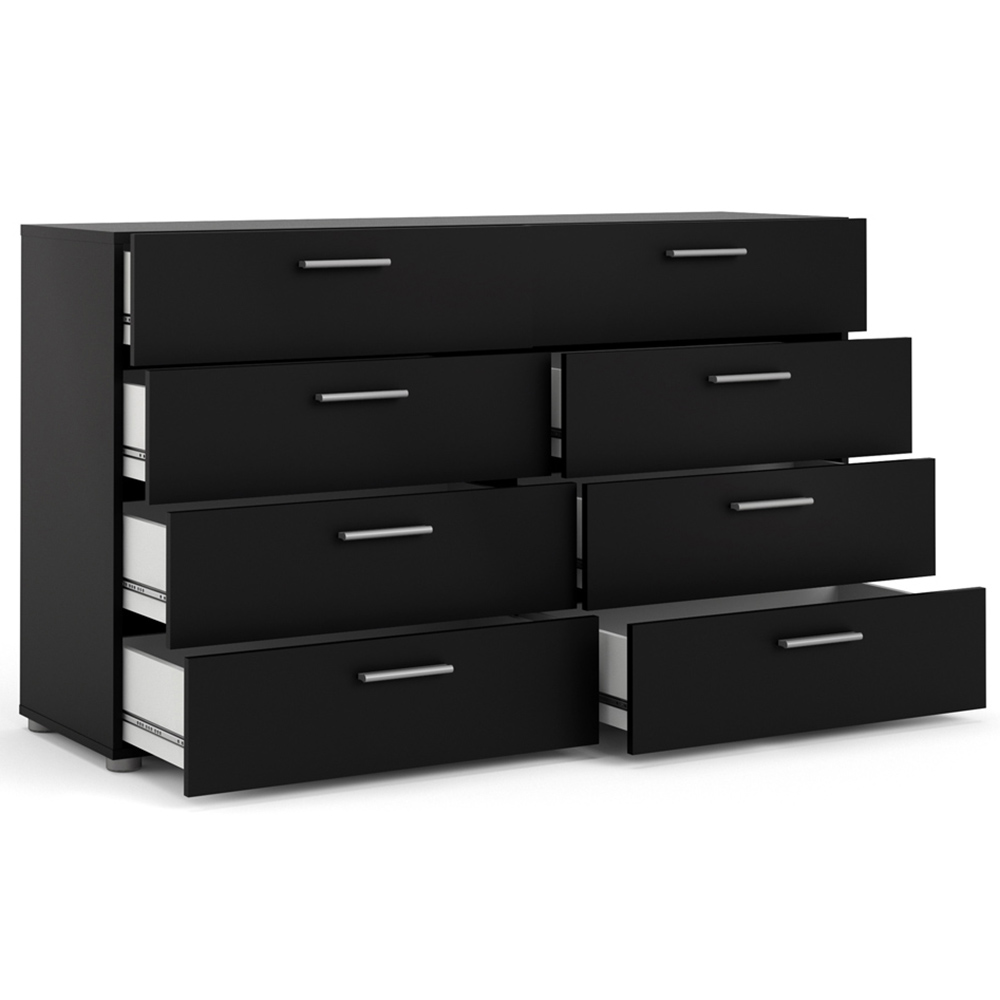 Florence 8 Drawer Black Chest of Drawers Image 4
