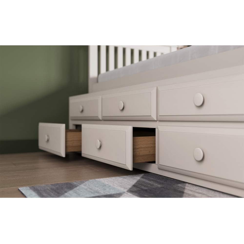 Flair Montana Captain's Single White 3 Drawer Wooden Guest Bed with Trundle Image 2