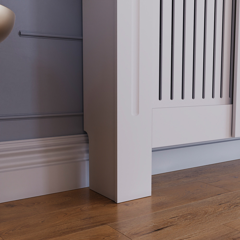 Vida Designs Chelsea White Radiator Cover Adjustable Image 6
