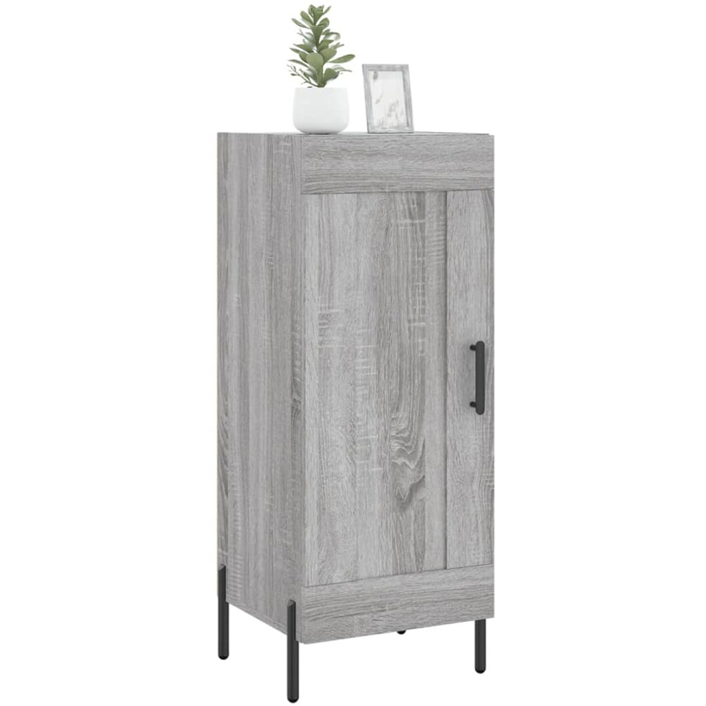 vidaXL Single Door Grey Sonoma Wooden Sideboard Image 3