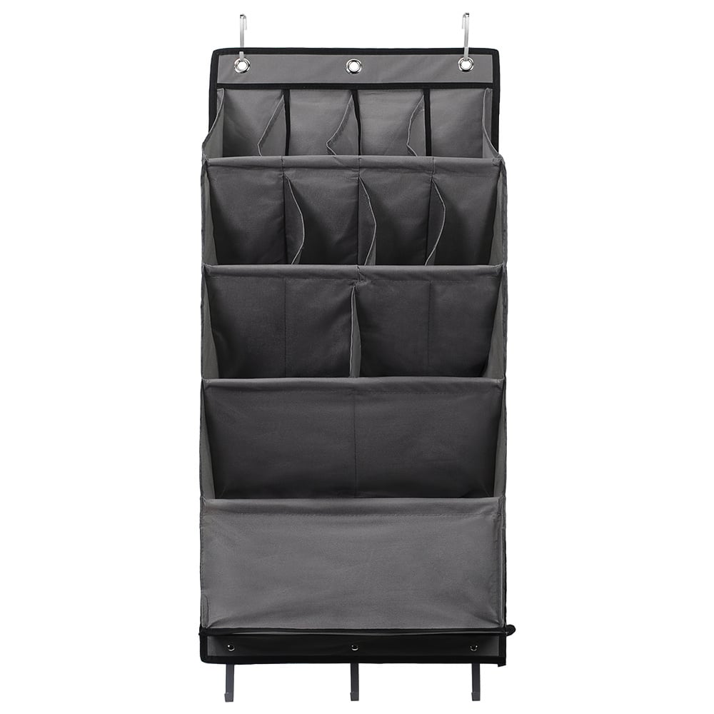 H&O Direct 11 Slot Black Hanging Shoe and Bag Organiser Image 1