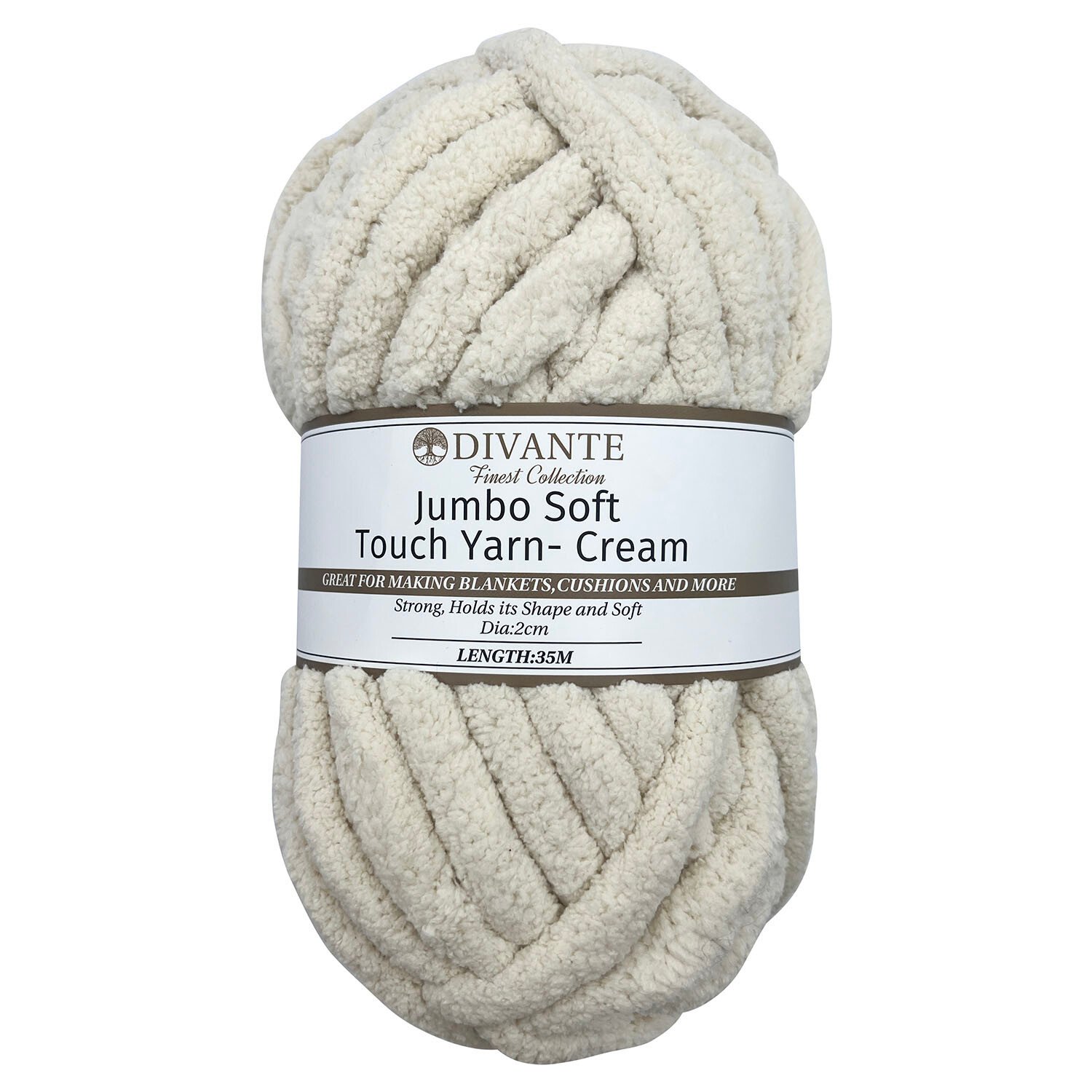 Divante Cream Jumbo Soft Touch Yarn 250g Image 1