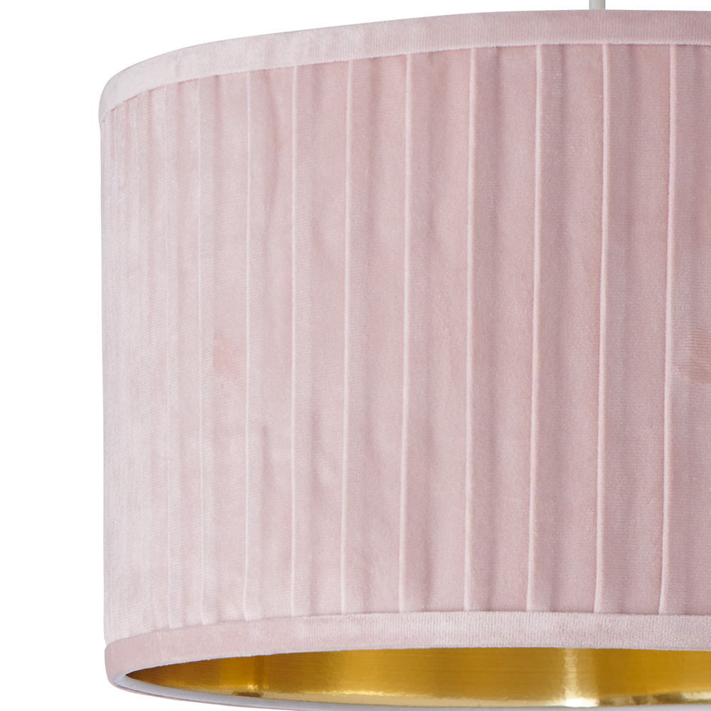Wilko Pink Velvet Pleated Light Shade 40cm Image 5