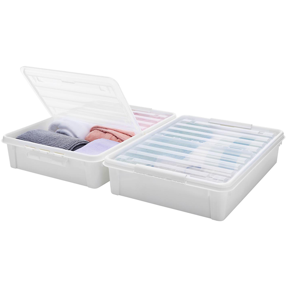 SmartStore Bedroller Underbed Storage Box with Transparent Lid 60L 2 Pack Image 3